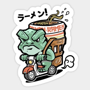 Ramen Delivery Frog Sticker